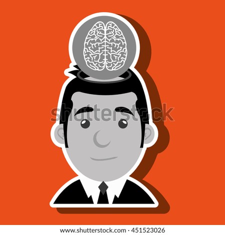 man with ideas isolated icon design, vector illustration  graphic 