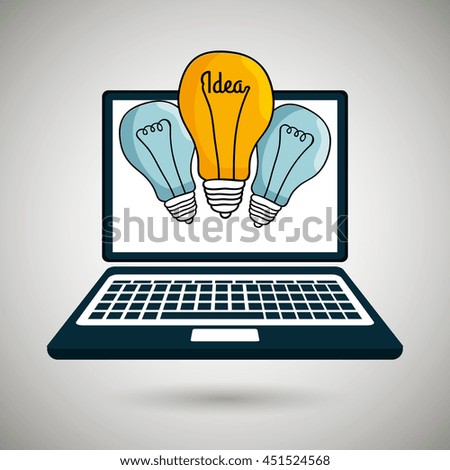 idea computer isolated icon design, vector illustration  graphic 