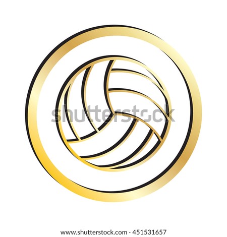Gold Volleyball Icon