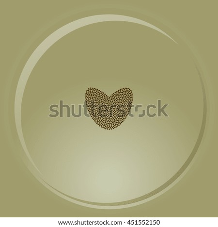 Icon of love heart stock vector illustration design