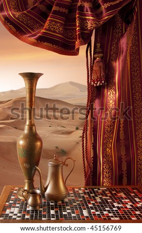 Orient Still-Life on a Sands background