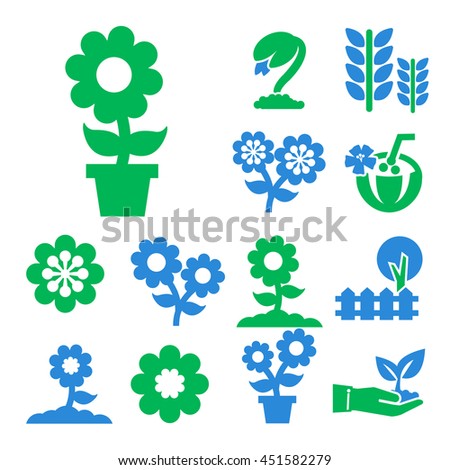 flower icon set