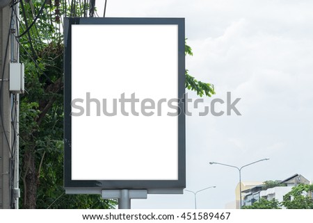Blank Poster template for design in Bangkok, Thailand with clipping path