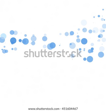 Bubbles Circle Dots Unique Blue Bright Vector Background