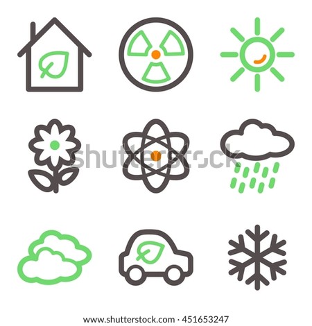 Ecology icon, green technology mobile sign.