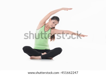 sport and lifestyle concept - woman doing sports