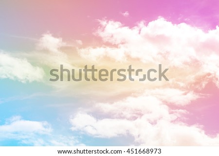 cloud and sky with a pastel colored background