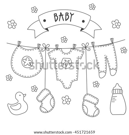 Doodle coat baby set with white board
