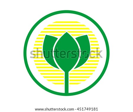 circle lotus flower flora floral plant nature image vector icon