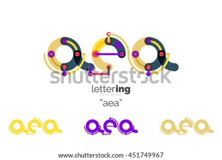 Letter logo business linear icon on white background. Alphabet initial letters company name concept. Flat thin line segments connected to each other. Flat cartoon industrial wire or tube design of ABC