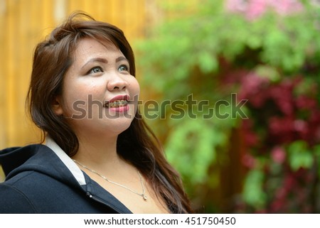 Fat woman portrait