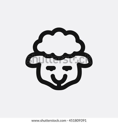 Sheep icon illustration isolated vector sign symbol