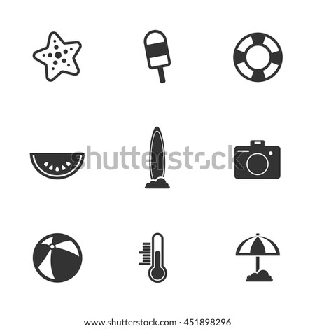 Summer Icon with White Background