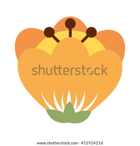 beautiful flower garden isolated icon design, vector illustration  graphic 