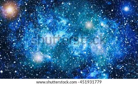 blue nebula background with stars