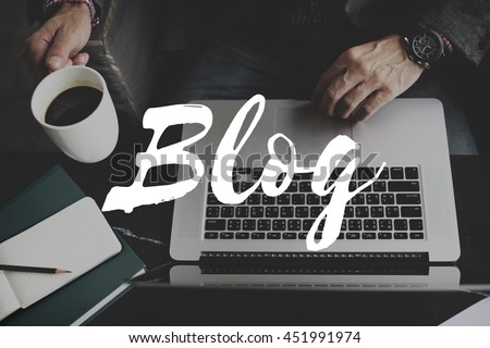 Blog Social Media Information Connect Concept Royalty-Free Stock Photo #451991974