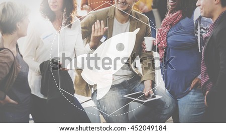 Launch Innovation Creative Development Graphic Concept Royalty-Free Stock Photo #452049184