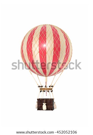 Old fashioned helium balloon isolated on white background. Royalty-Free Stock Photo #452052106