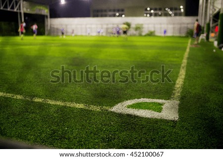 Grass football field