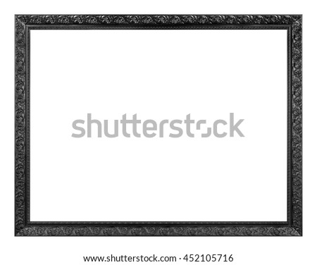 Vintage black frame isolated on the white background 
