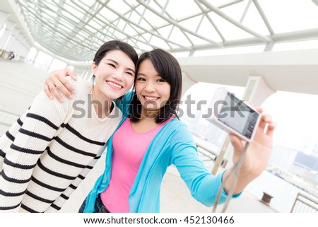 Friends taking photo together