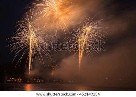Nice fireworks in Heidelberg, Germany