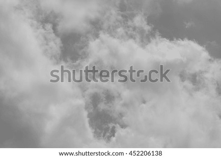 Black and white clouds and sky background.