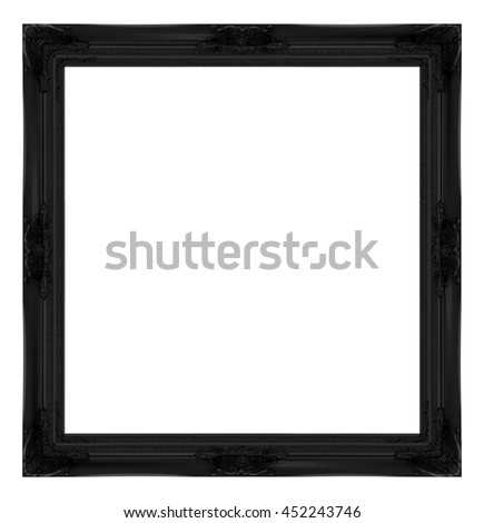 frame picture black isolated on white background.
