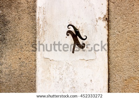 Iron holder on a wall