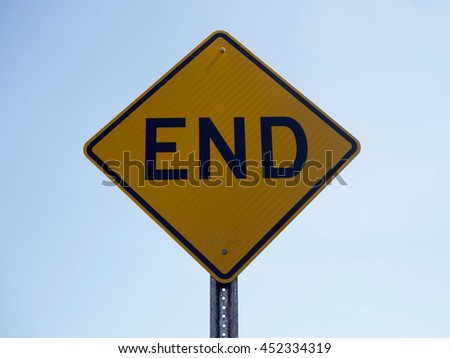 Sign of end