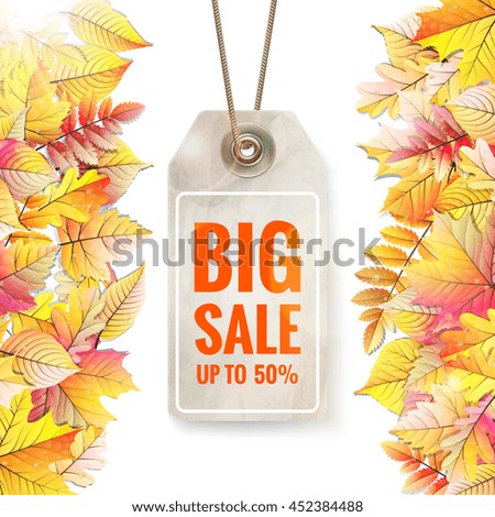 Autumn seasonal sale label. EPS 10 vector file included