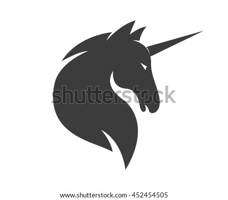 Vector unicorn or horse logo template Royalty-Free Stock Photo #452454505