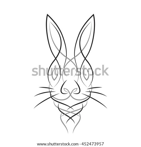 outline of rabbit
