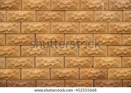 The walls are made of brick blocks.