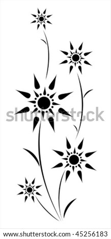  silhouette flower