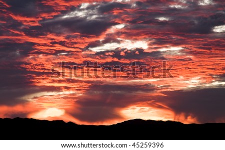 A foreboding sunset over the Arizona desert.