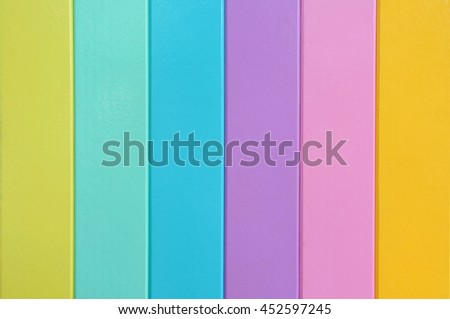 Multicolor wooden plank wall for background