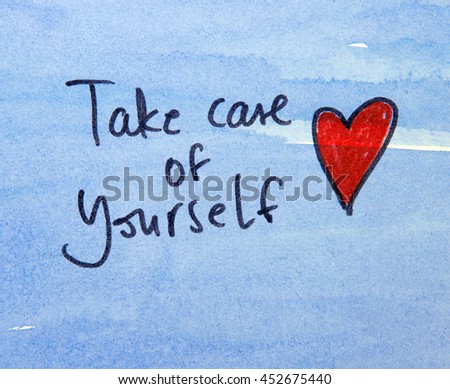 inspirational message take care of yourself