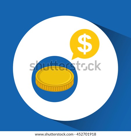 man thinking in cash icon, vector illustration