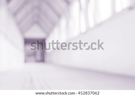 Abstract blurred corridor as background, blurred abstract background from building hallway.