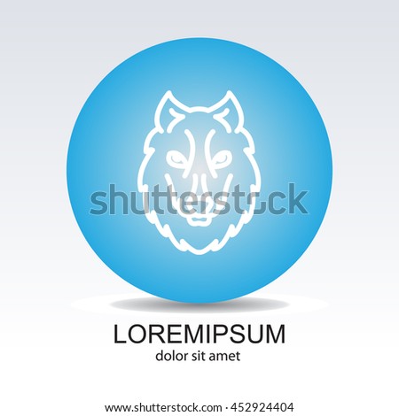 Web line icon. Wolf; wild animals
