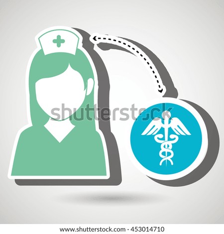 nurse and symbol of medical isolated icon design, vector illustration  graphic 