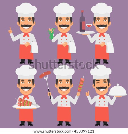 Chef Holding Tray Skewers Frog and Wine