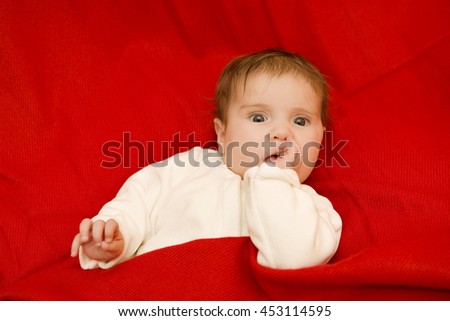 young baby portrait, studio picture