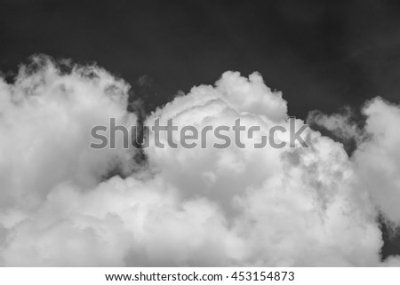 sky with cloud black and white