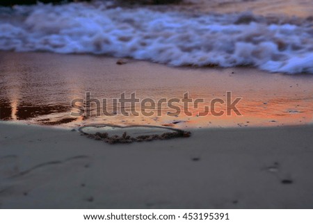 Heart on the beach 