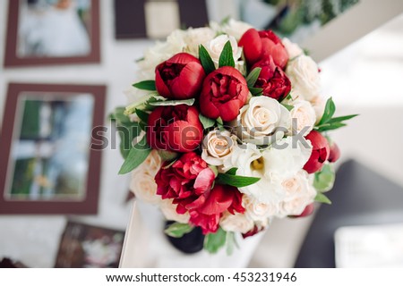 beautiful wedding bouquet on background pictures