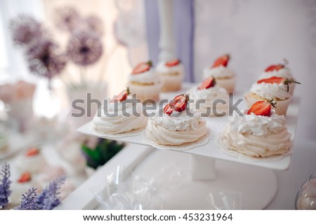 Wedding cupcake with strawberry