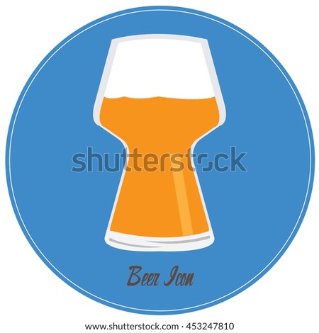 Glass, Isolated beer, Vector illustration