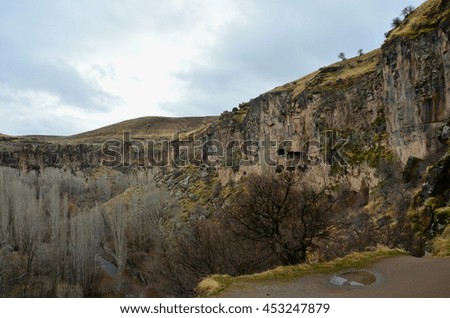 Winter Ihlara valley in Cappadocia, Turkey